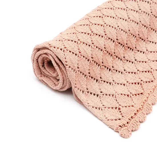Cotton Paintal Chevron Baby Soft Blanket - 30" x 39" Dusty Pink {3}
