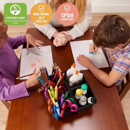 24in x 36in Rectangular Hardwood Table with 22in Legs, Kids Furniture Dark Walnut {4}