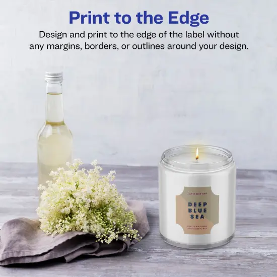 Avery Kraft Brown Square Scalloped Labels with Sure Feed, 1-5/8" x 1-5/8" {3}