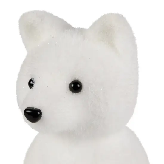 Northlight Sitting Artic Fox Pup Christmas Figurine - 7.5" White {7}