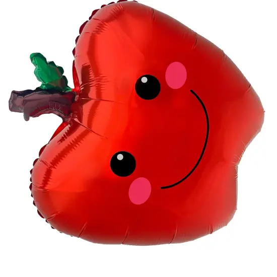 LA Balloons&reg; 19 Inch Smiling Apple Foil Mylar Balloon {4}