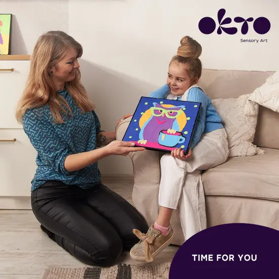 OKTO Clay-by-Numbers Kit &ndash; &ldquo;Owl&rdquo; (11.4&rdquo; x 11.4&rdquo;) {6}