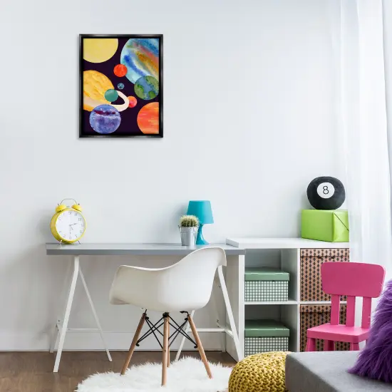 Stupell Industries Planetary Galaxy in Space Floating Frame Design by Corinne Rose Designs {2}