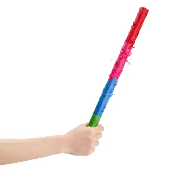 Small Pinata Stick and Blindfold for Kids Birthday, Cinco de Mayo Party Decorations (2-Piece Set), For Ages 3-6 Multicolor {4}
