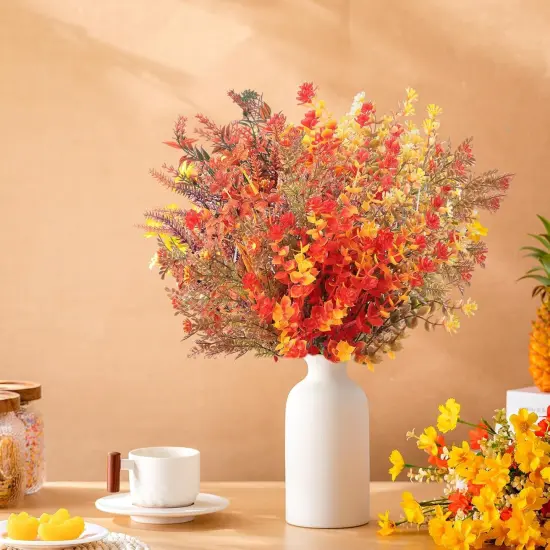 24 Bundles Thanksgiving Artificial Fall Flowers {4}