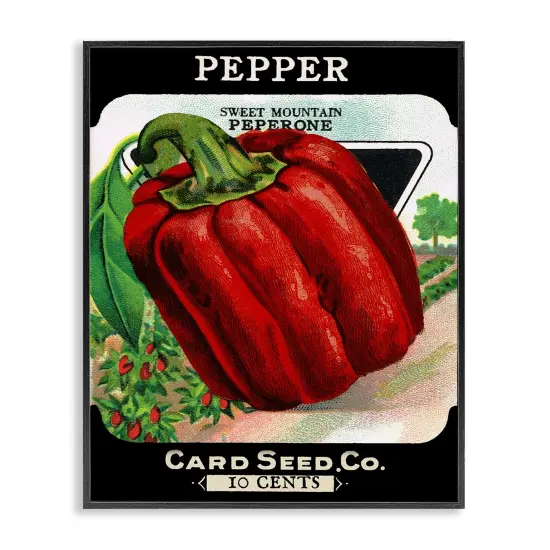Stupell Industries Vintage Garden Peppers Framed Giclee Design by Lil' Rue {1}