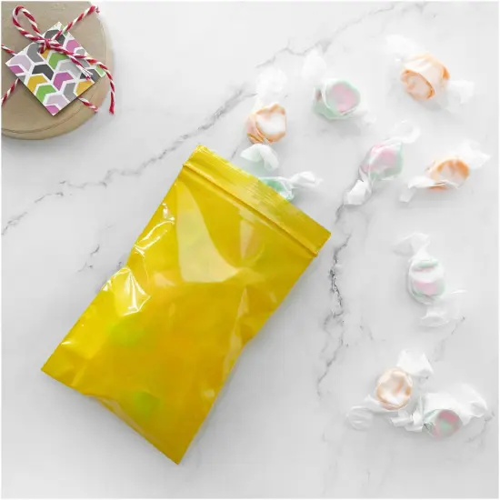 Plymor 4" x 6", Yellow 2 Mil Zipper Reclosable Plastic Bags {4}