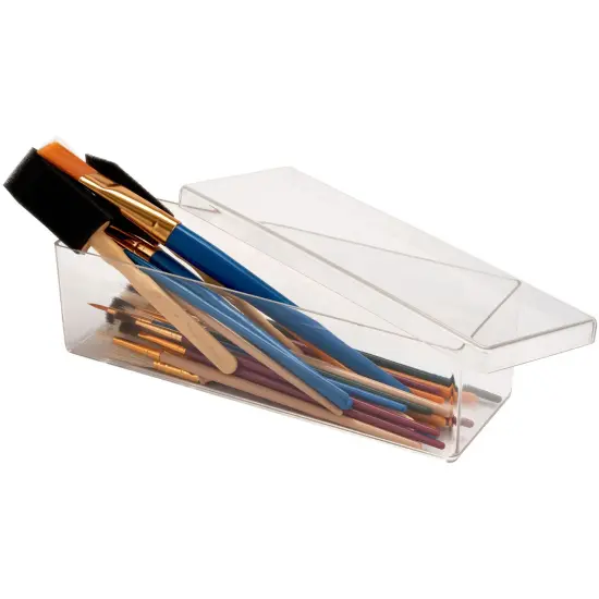 Pioneer Plastics 160C Clear Rectangular Plastic Container, 8.5" W x 2.625" D x 2.25" H {4}