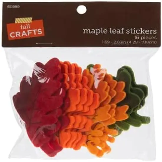 Fall Leaves Felt Stickers for Crafts- Multicolor (5312731) {2}