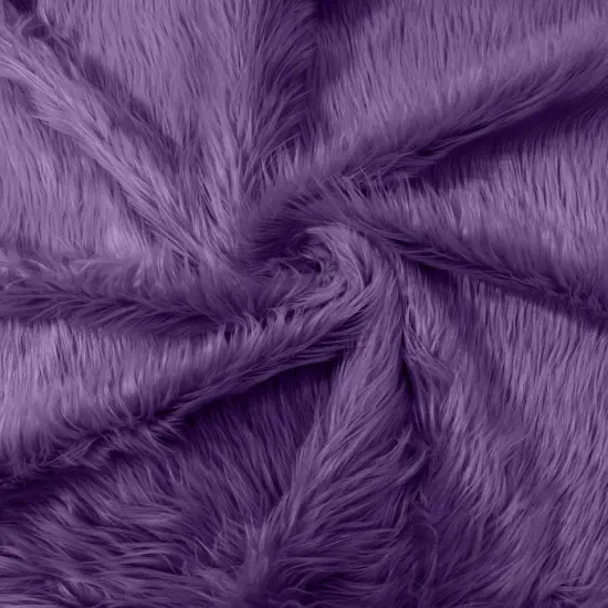 1 Yard Solid Faux Fur Fabric for Costumes, Decor, pillows & beddings Purple {1}