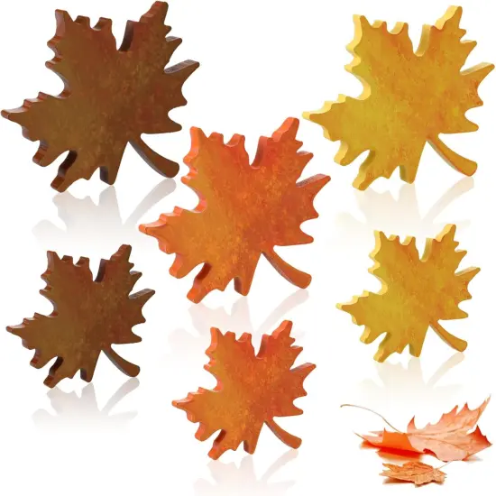 6-Piece Maple Leaf -Brown {1}