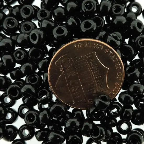 Miyuki Round Seed Bead Size 6/0 20 Gram Tube Opaque Black {3}