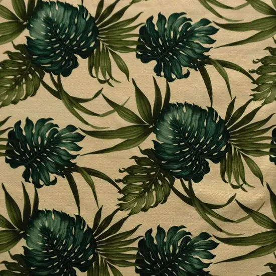 1 Yard Monstera Leaf Dypsis Lutescens Heavy Barkcloth Fabric, 100% Cotton, 36in L x 57in W {1}