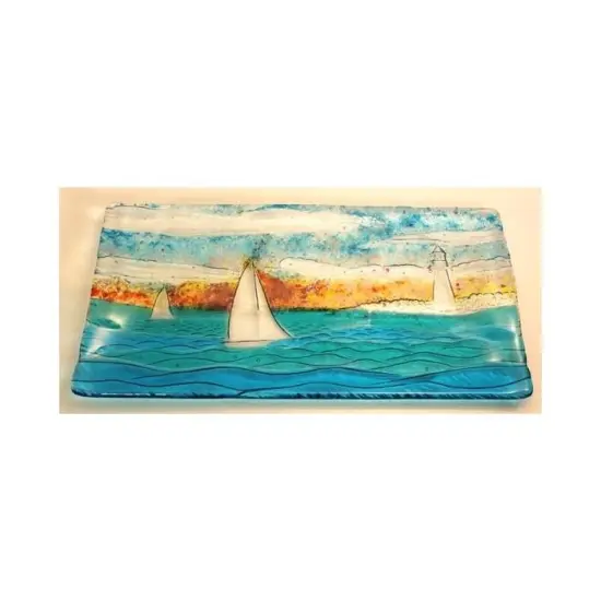 13&rdquo; x 7" x 0.5" Sailing Texture Glass Fusing Kiln Mold {2}