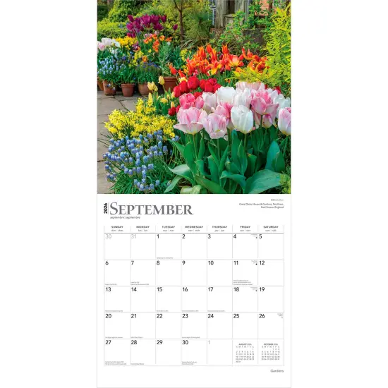 Gardens | 2026 12 x 24 Inch (Hanging) Monthly Square Wall Calendar | Foil Stamped Cover | Plastic-Free {4}