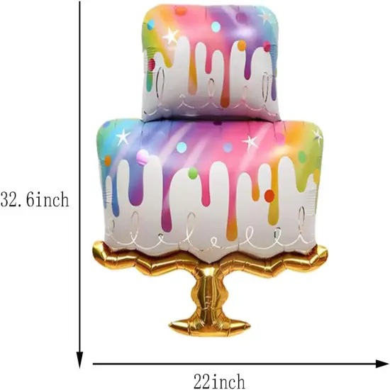2PCS Birthday Cake Mylar Balloons {3}