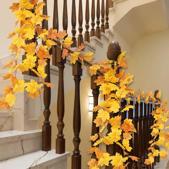 Artificial Maple Leaves Garland {5}