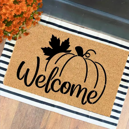 Fall Stencils for Door Mats 27&rdquo;x17&rdquo; Pumpkin Stencil Fall {3}