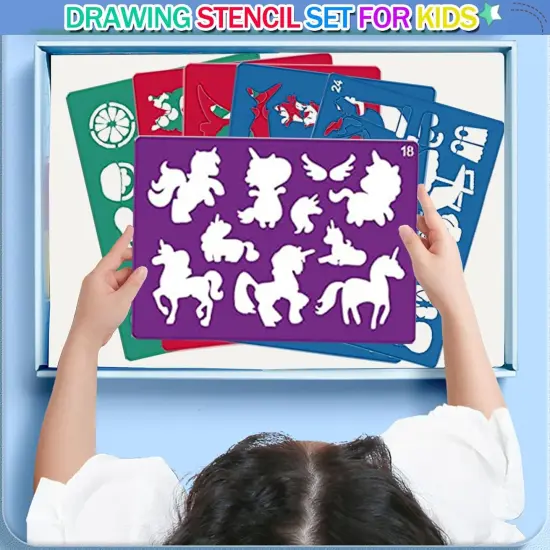 30 Pieces Drawing Stencils Set for Kids {2}