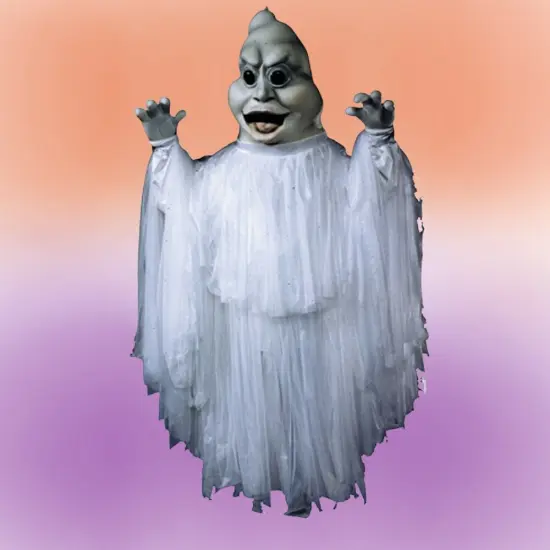 Ghost As Pictured Costume White Hooded Robe Perfect for Costume Parties {2}