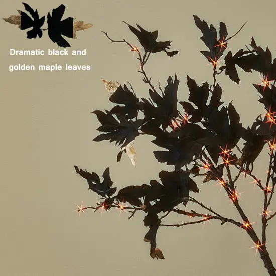 Lighted Black Maple Branches {2}