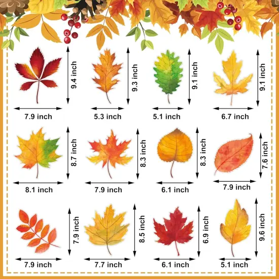 30 Pcs Fall Leaves Hanging Swirls Ceiling Decorations {2}