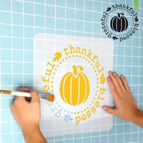 6Pcs Fall Thanksgiving Stencils for Painting on Wood,12 x 12Inch {2}