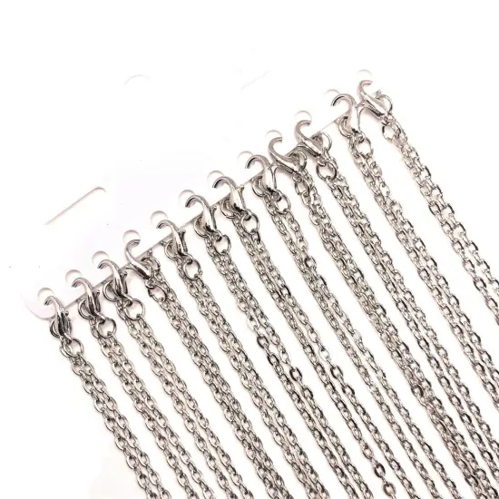 24" Antique Silver Pre-Made Necklace Chains {1}