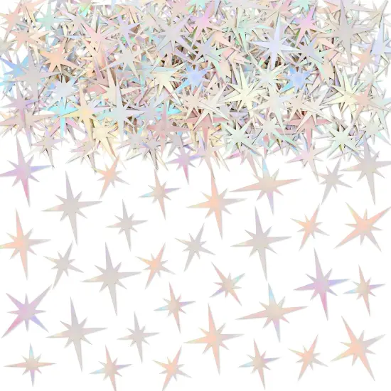 100PCS Star Confetti Sliver Star Foil Sequin Table Confetti {1}