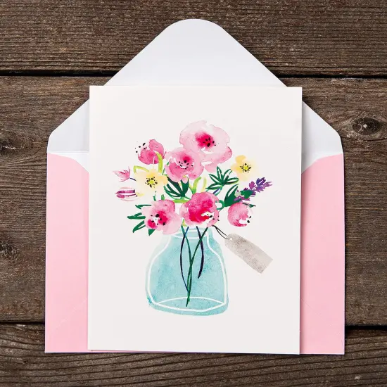 Blank Cards with Envelopes - 48 Floral Blank Note Cards with Envelopes &ndash; 4 Assorted Cards for All Occasions! Blank Notecards and Envelopes Stationary Set for Personalized Greeting Cards-4x5.5" {2}