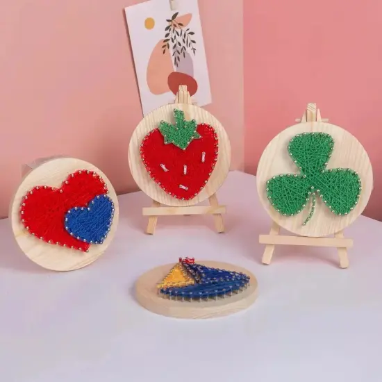 Red Hearts String Art Kit with Stand. Simple Decorative DIY String Art Craft Kit M1-4 DHAA28275 {5}