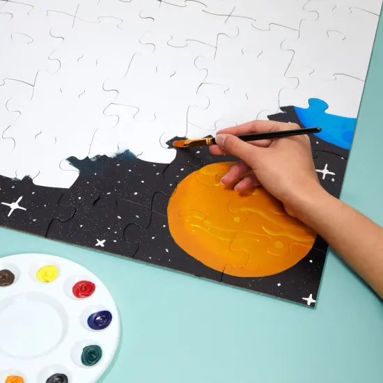 100 Pieces Blank Puzzles to Draw On, 27x36 inches Large Make Your Own Jigsaw Puzzle for DIY Wedding Guest Book, Kids Crafts White {2}