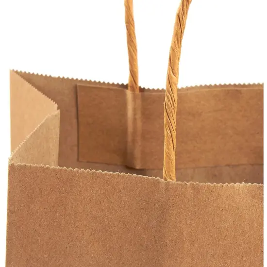 Kraft Gift Bags with Handles for Party Favors, Shopping, Retail (Medium, 24 Pack) {5}