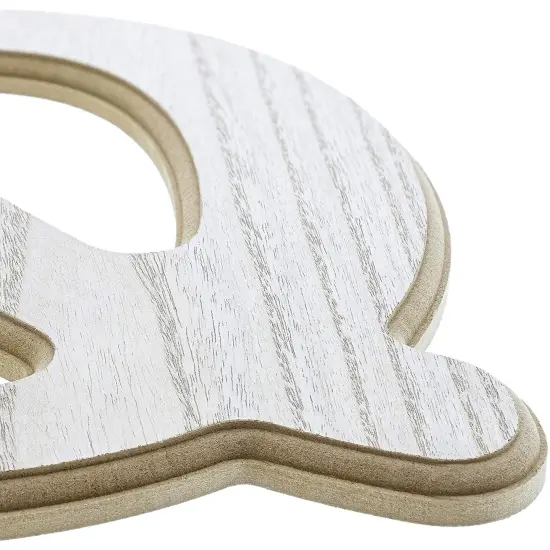 Wood Wall Decor, Wooden Letter Q (12 in) White {6}