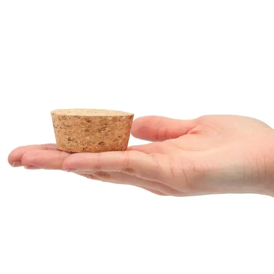 6 Pack Size 28 Tapered Cork Stoppers for Bottles, Jars, DIY Art Projects, Crafts, Plugs for Wine Barrels (2.1 x 1.88 x 0.94 In) Brown {4}
