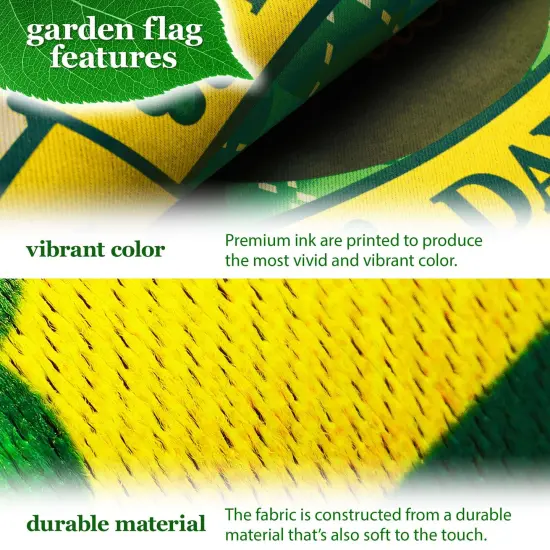 G128 Combo Pack: Garden Flag Stand 36x16IN & Garden Flag Happy St. Patrick's Day Pot Gold Printed 12x18IN Double Sided {3}