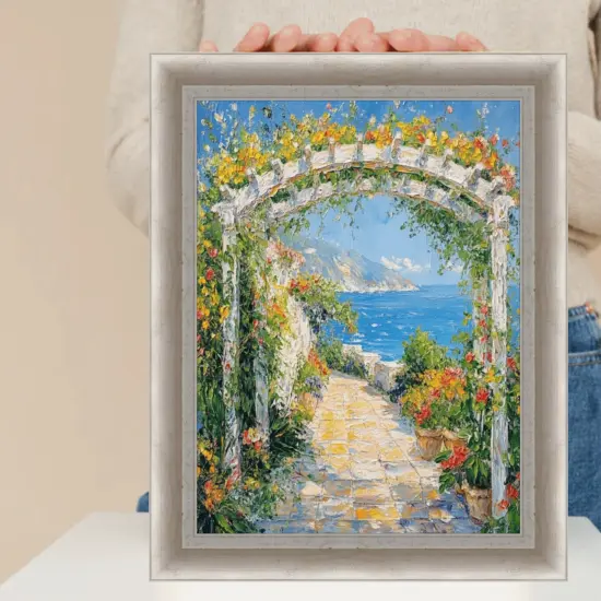 Italian Florentine Silver Leaf Shadow Box Picture Frame 11x16 frame {7}