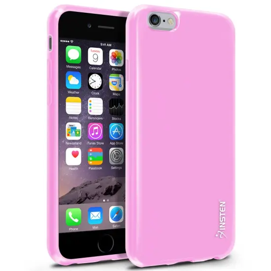 Insten Light Pink Jelly TPU Slim Skin Gel Rubber Cover Case for iPhone 6 6S 4.7" inches {1}