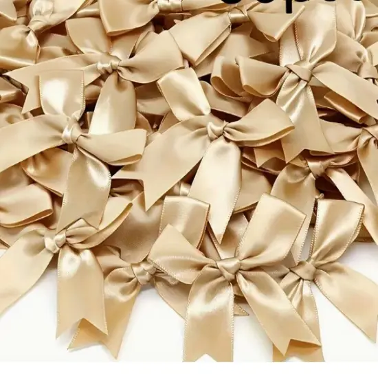 12 ctGoldBow Satin Ribbon {1}