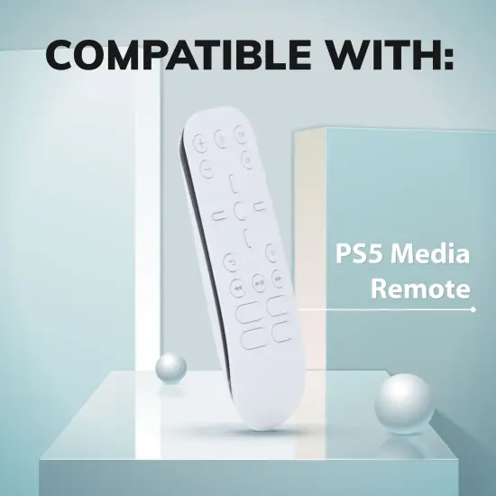 Insten Case For PS5 Media Remote Cover, Protective Silicone Skin Sleeve, Anti-Shock, Washable, Full Protection, Gray Grey {6}