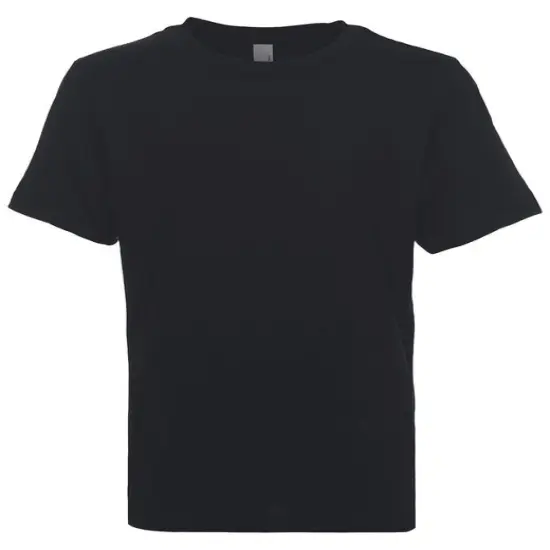 Next Level&reg; Apparel Youth Boys&rsquo; Cotton Crewneck T-Shirt BLACK {1}