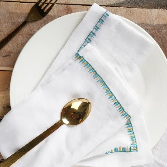 Vibrant Heritage Embroidered Napkin-Set of 2 {3}