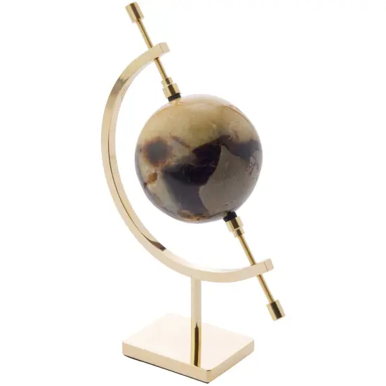 Bard's Gold-toned Sphere Holder Caliper Stand, 6.25" H x 4" W x 1.5" D (For 1.25" to 3.125" Items) {3}