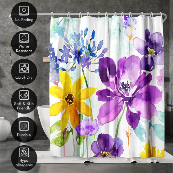 Floral Shimmer by Harrison Ripley Shower Curtain 71" x 74" {4}