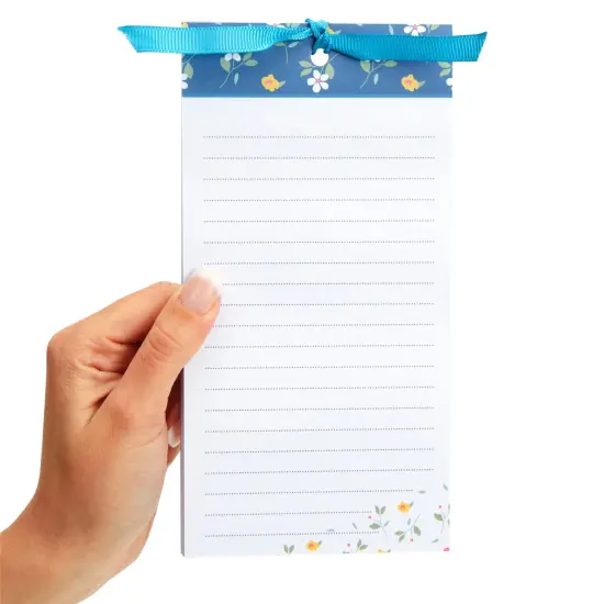 6-Pack Magnetic Notepads for Refrigerator - Floral Shopping List, To-Do, Memo, Scratch Pads (4x8 In, 60 Sheets Each) White {7}