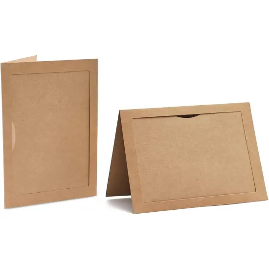 36 Pack Brown Kraft Paper Photo Insert Cards with Envelopes for 5x7 Inch Photos (5.5x7.75 in) {3}