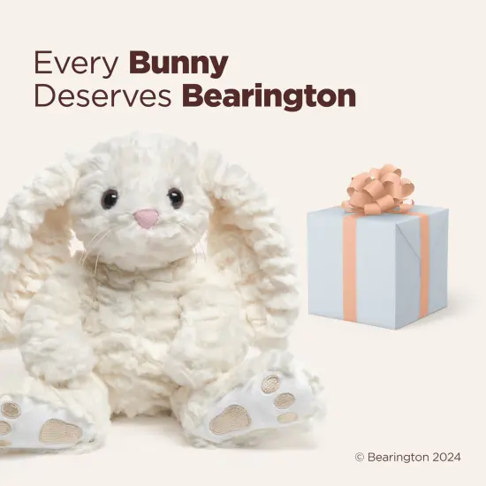 Bearington Creamy The Easter Bunny Stuffed Animal, 10 Inch Plush Bunny Stuffed Animal, For Ages 1-14 White {5}