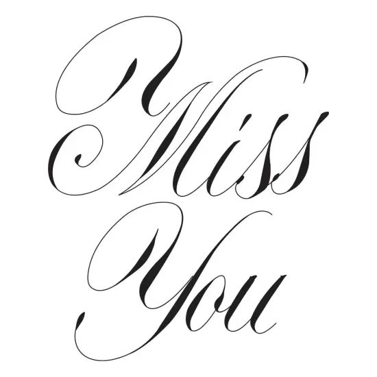 Spellbinders Press Plate By Paul Antonio-Copperplate Miss You {3}