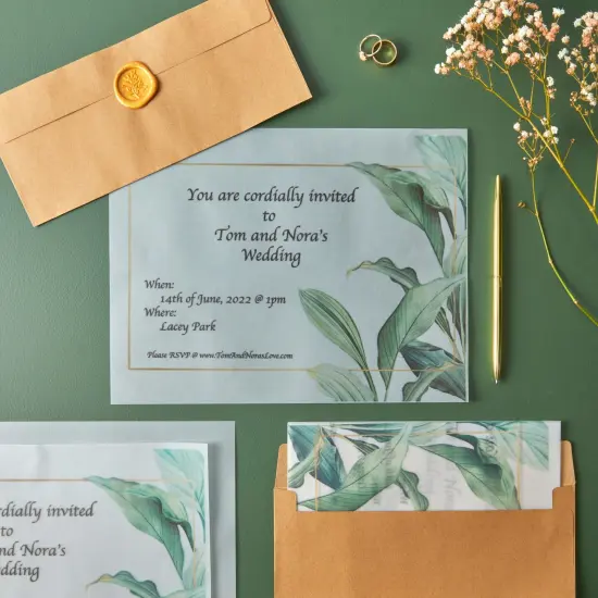 100 Sheet Translucent Vellum Paper, Traceable & Printable, 8.5" x 11" Inkjet & Laser Printer Compatible, 93gsm Sheets for Invitation, Sketching & Card Overlays White {4}