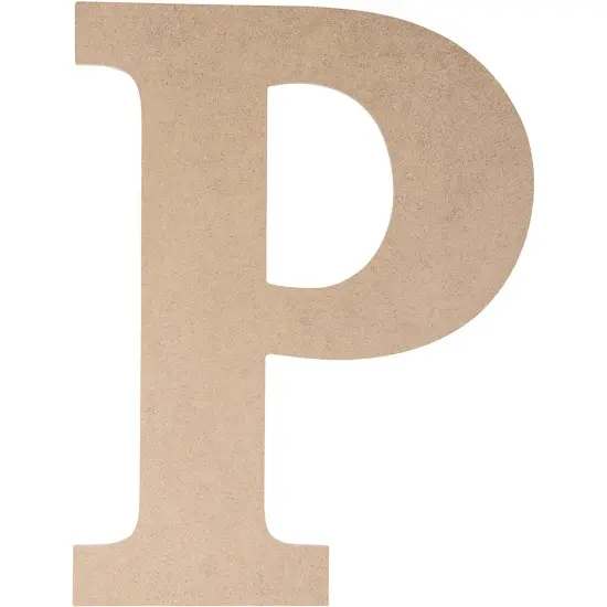 Juvale Unfinished Wood Letters, Greek Letter P for Rho (9 x 11.6 x 0.25 in.) Brown {1}